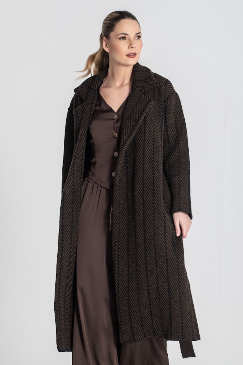 Manteau Chevrons Marron – RUGA