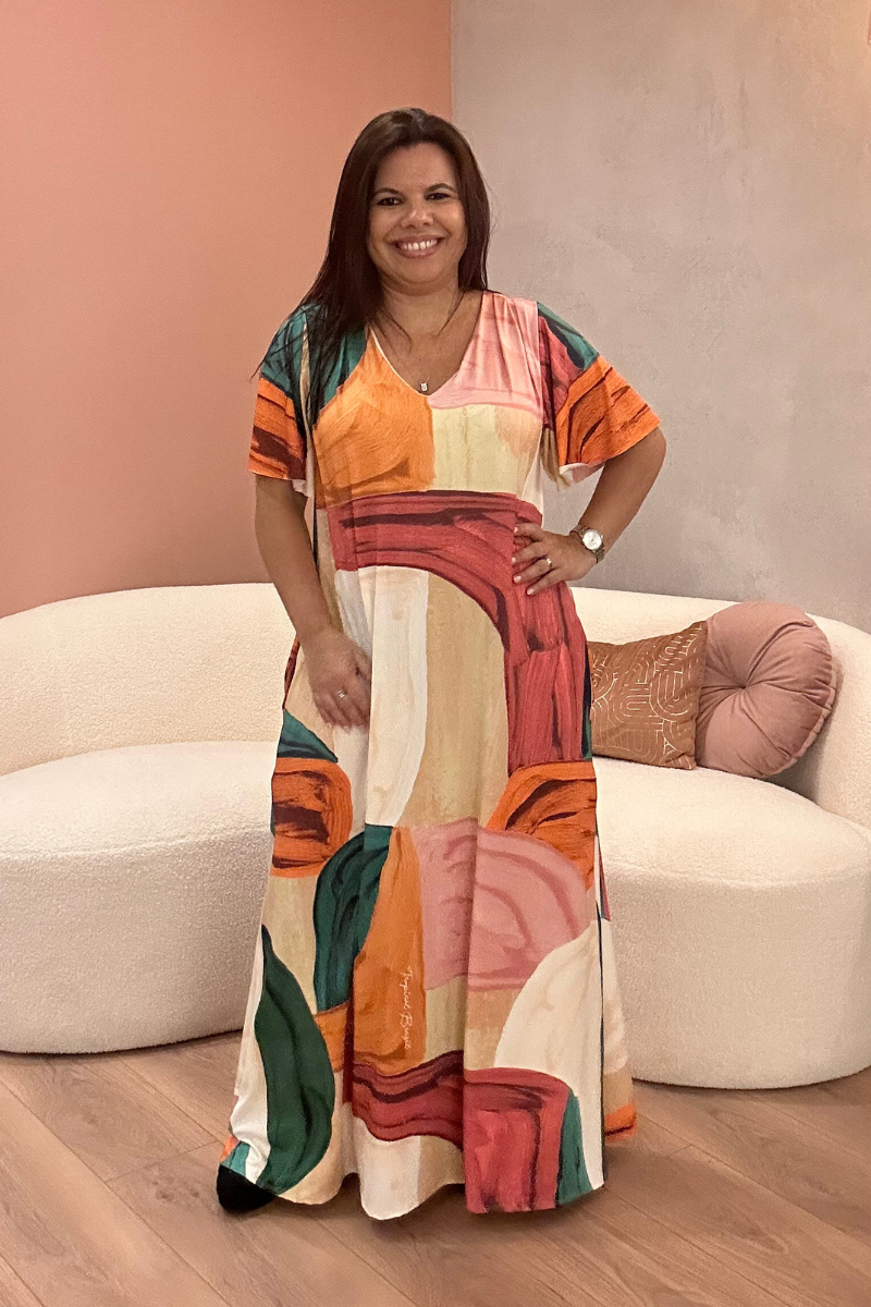 Vestido Premium Tropical Brasil Duna