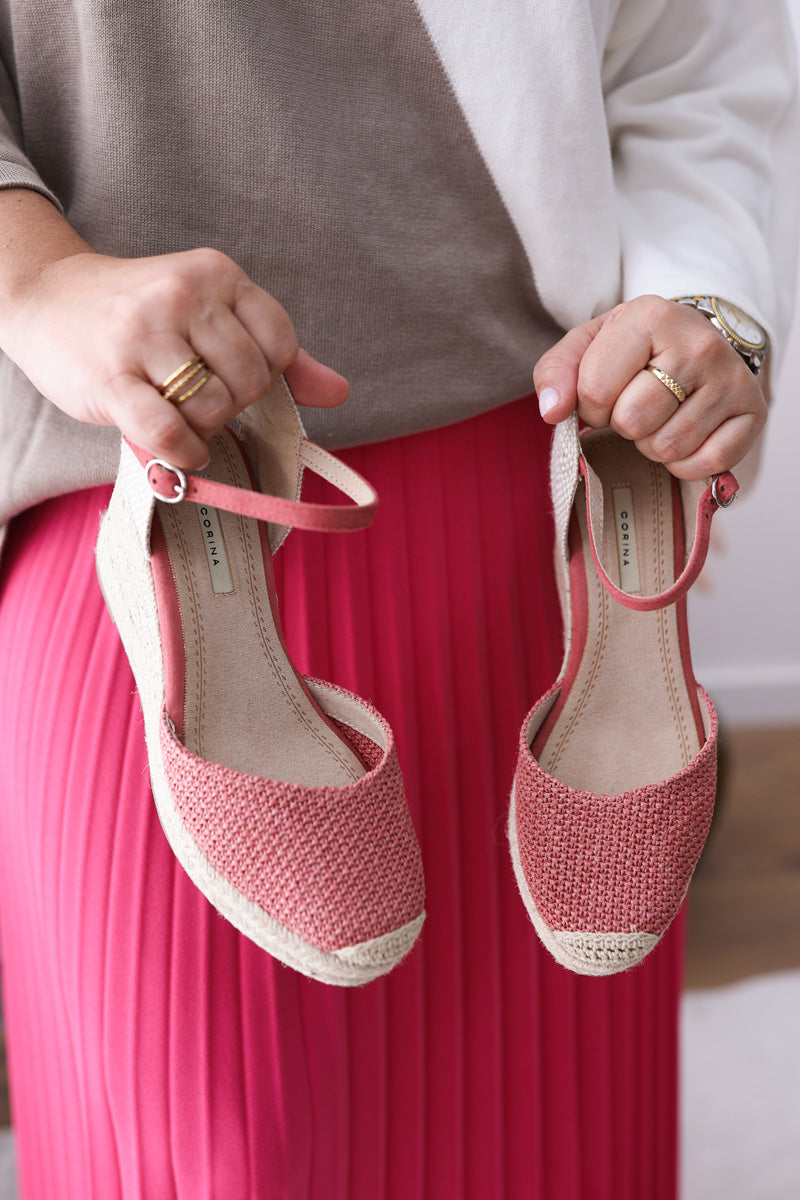 Espadrille en Crochet Rose - CORINA