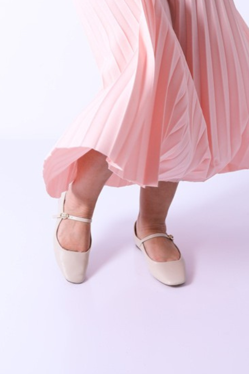 Bailarina Mary Jane Beige - CORINA