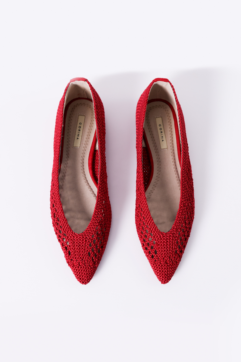 Ballerine Plate Rouge - CORINA