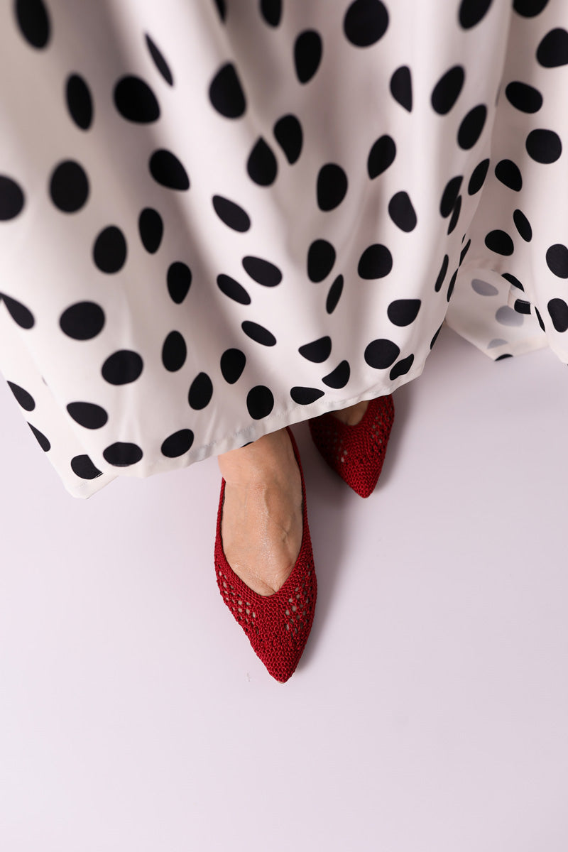 Ballerine Plate Rouge - CORINA