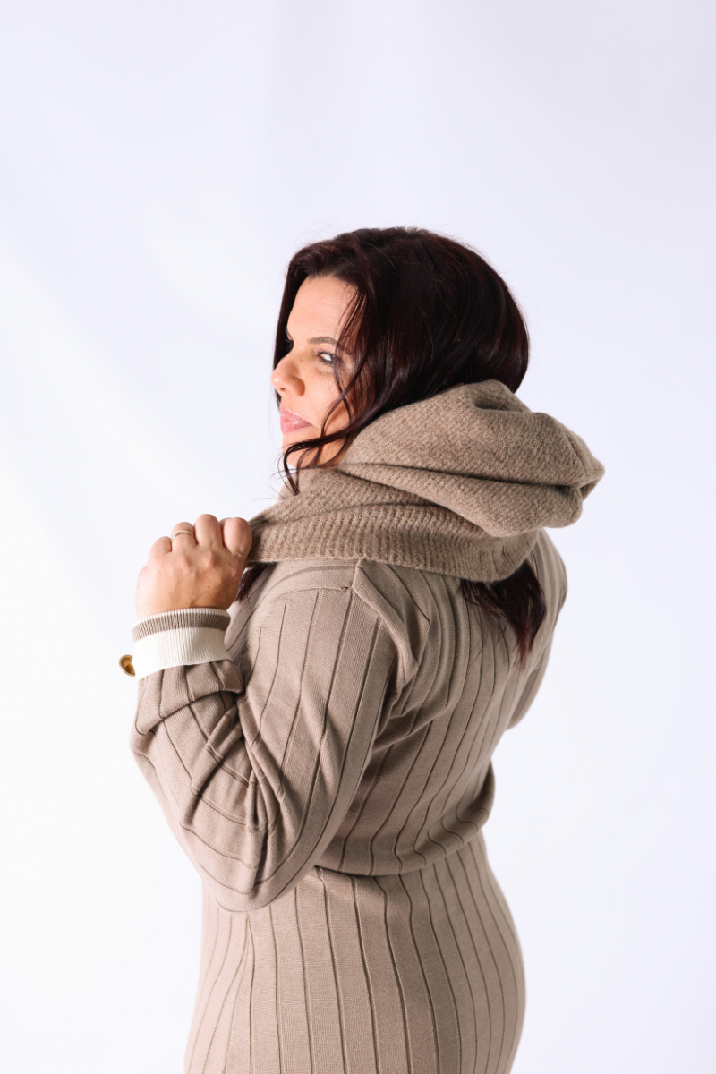 Balaclava com cordão Taupe - RUGA