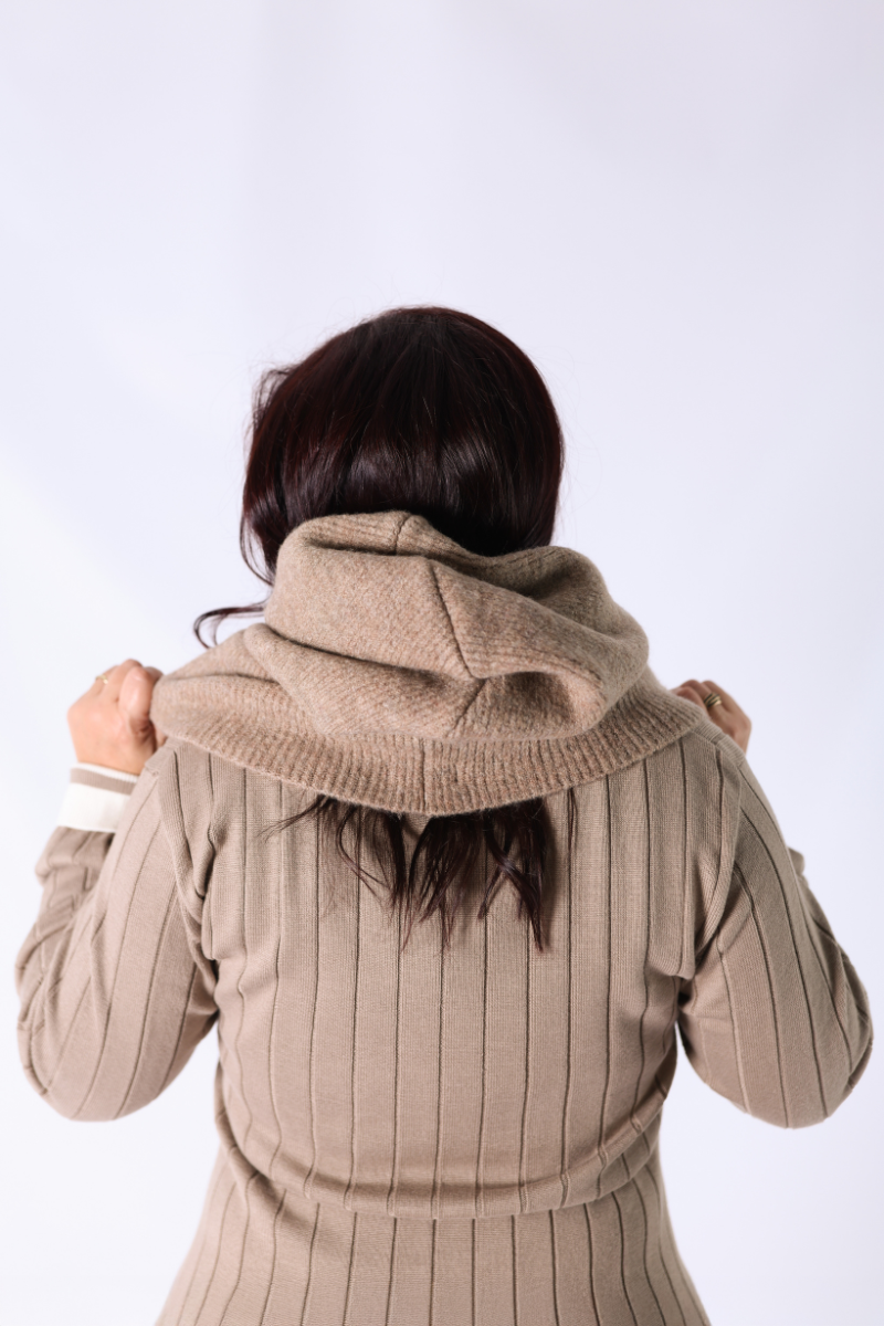 Balaclava com cordão Taupe - RUGA