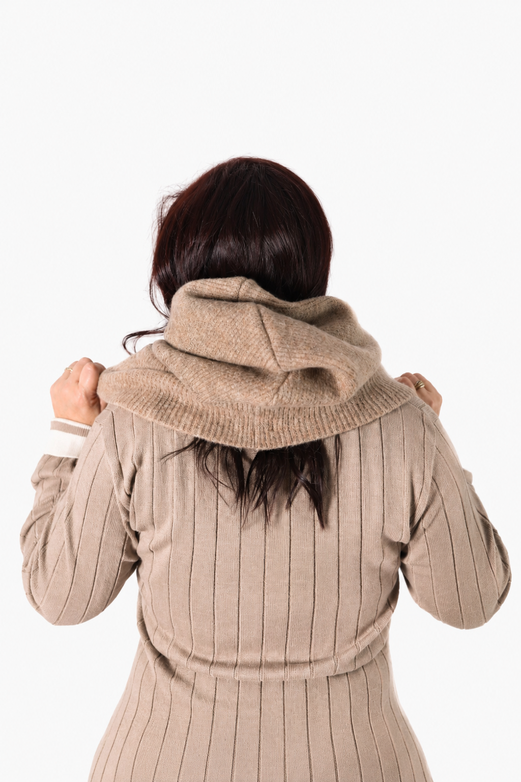 Balaclava Rüga com Cordão Taupe