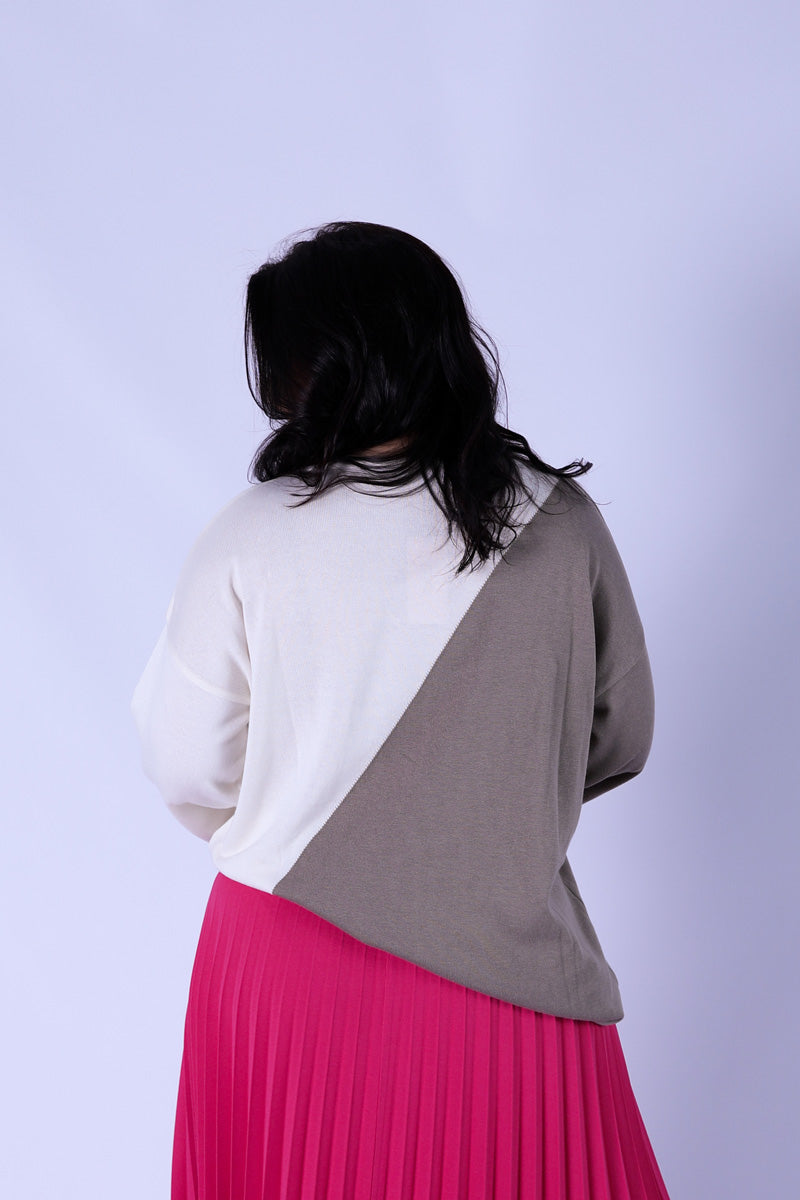 Camisola Bicolor Taupe - RUGA