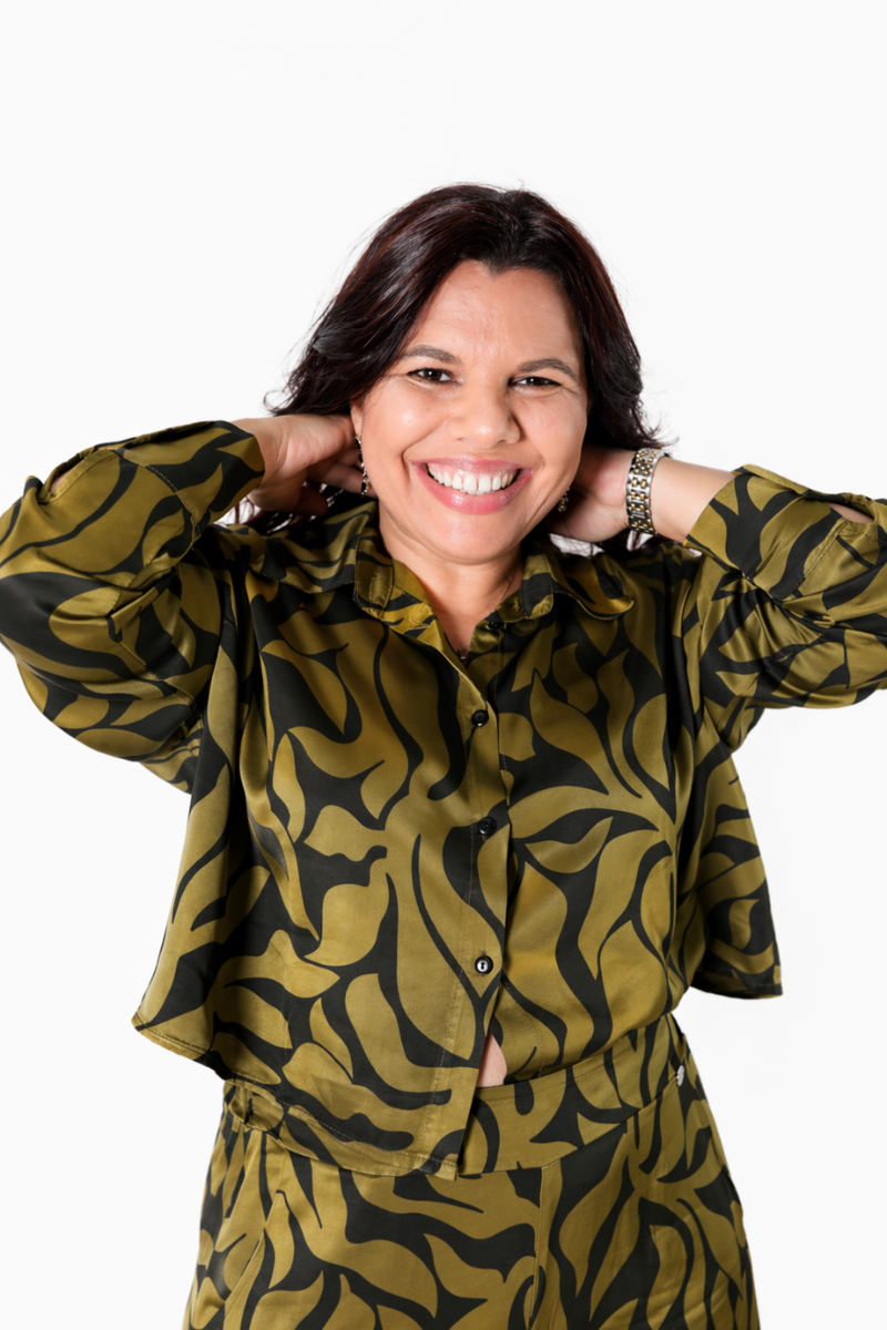 Blusa Rüga Floral Verde