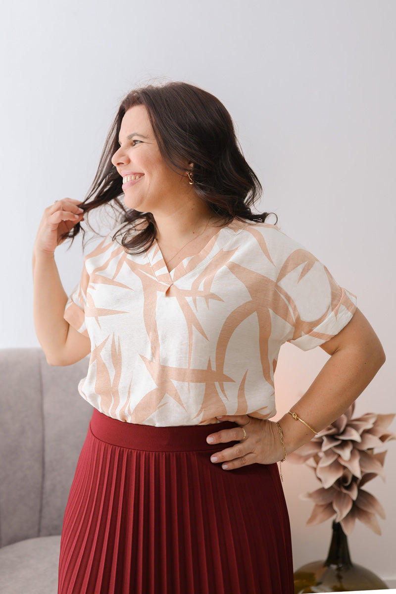 Blusa Folhagem Beige