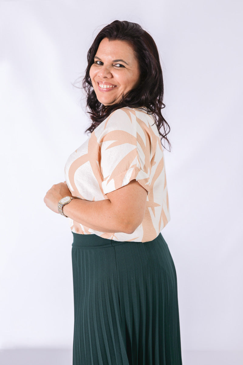 Blusa Folhagem Beige