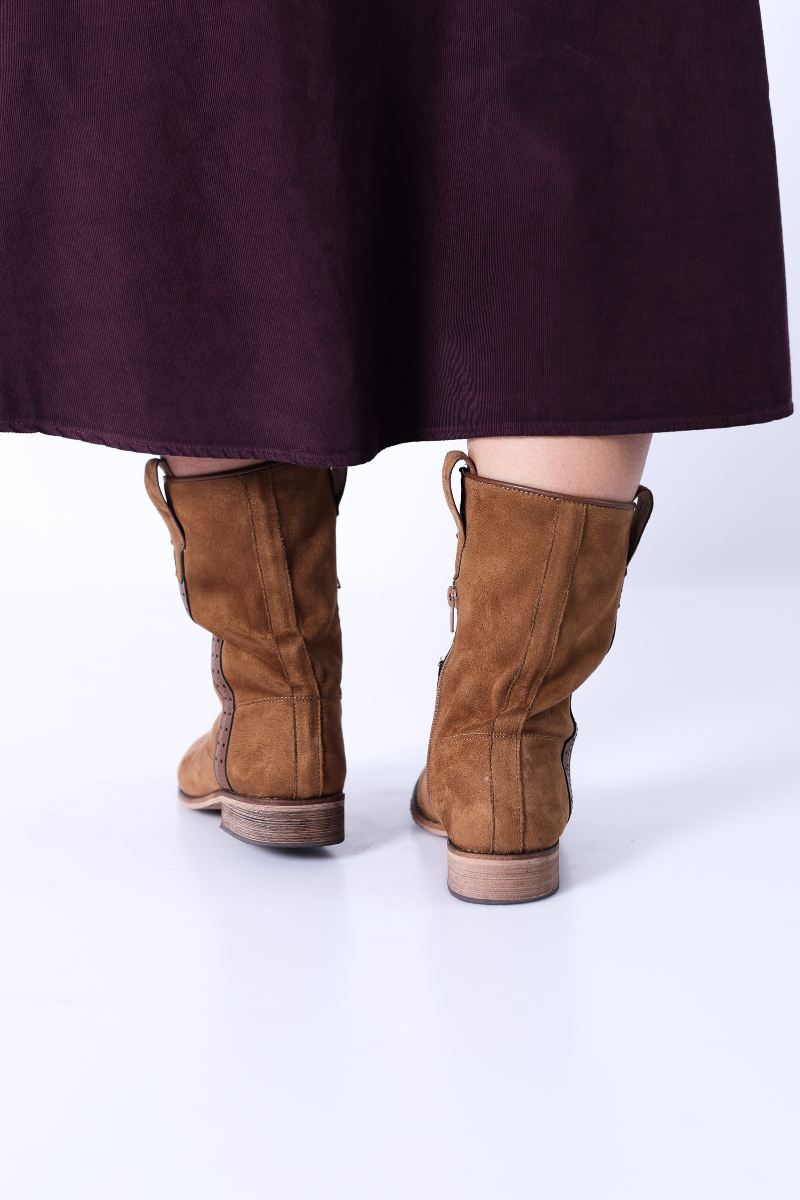 Bota Corina Plana Camel
