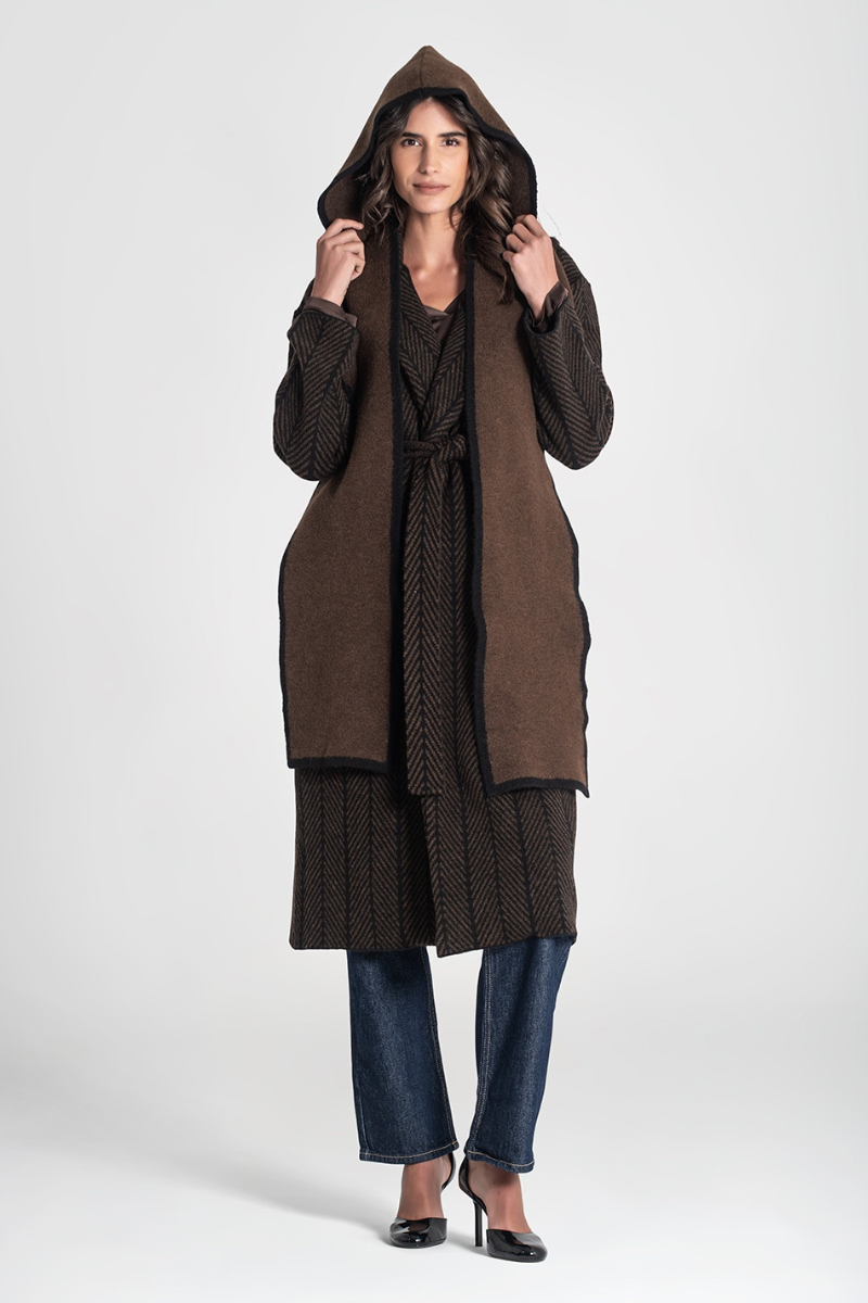 Cachecol com capucho Castanho - RUGA