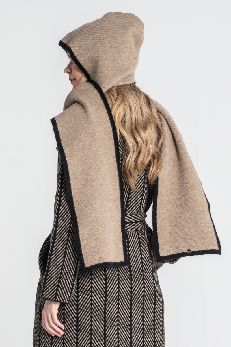 Cachecol com capucho Taupe - RUGA