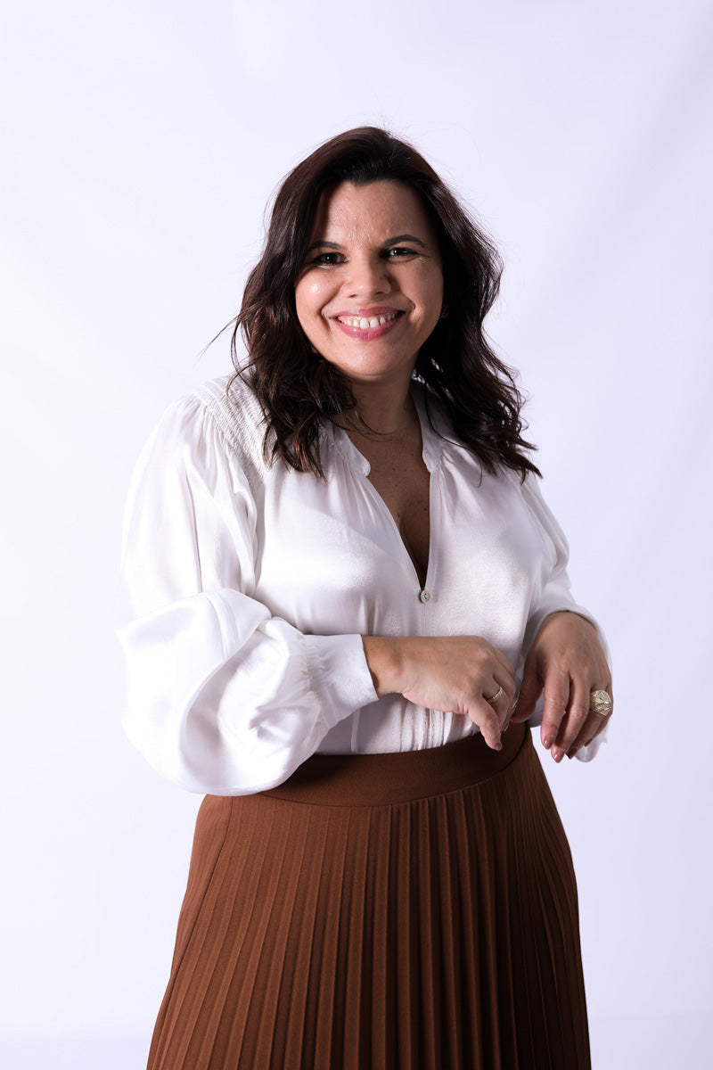 Camisa Zaya Satinada Blanca