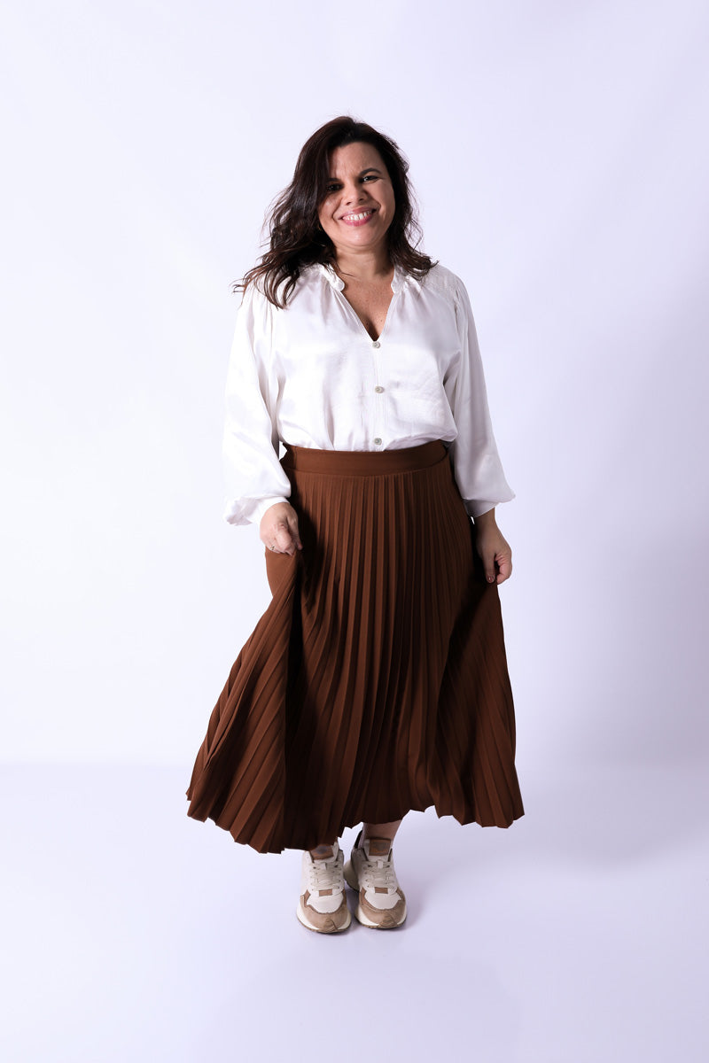 Camisa Zaya Satinada Blanca