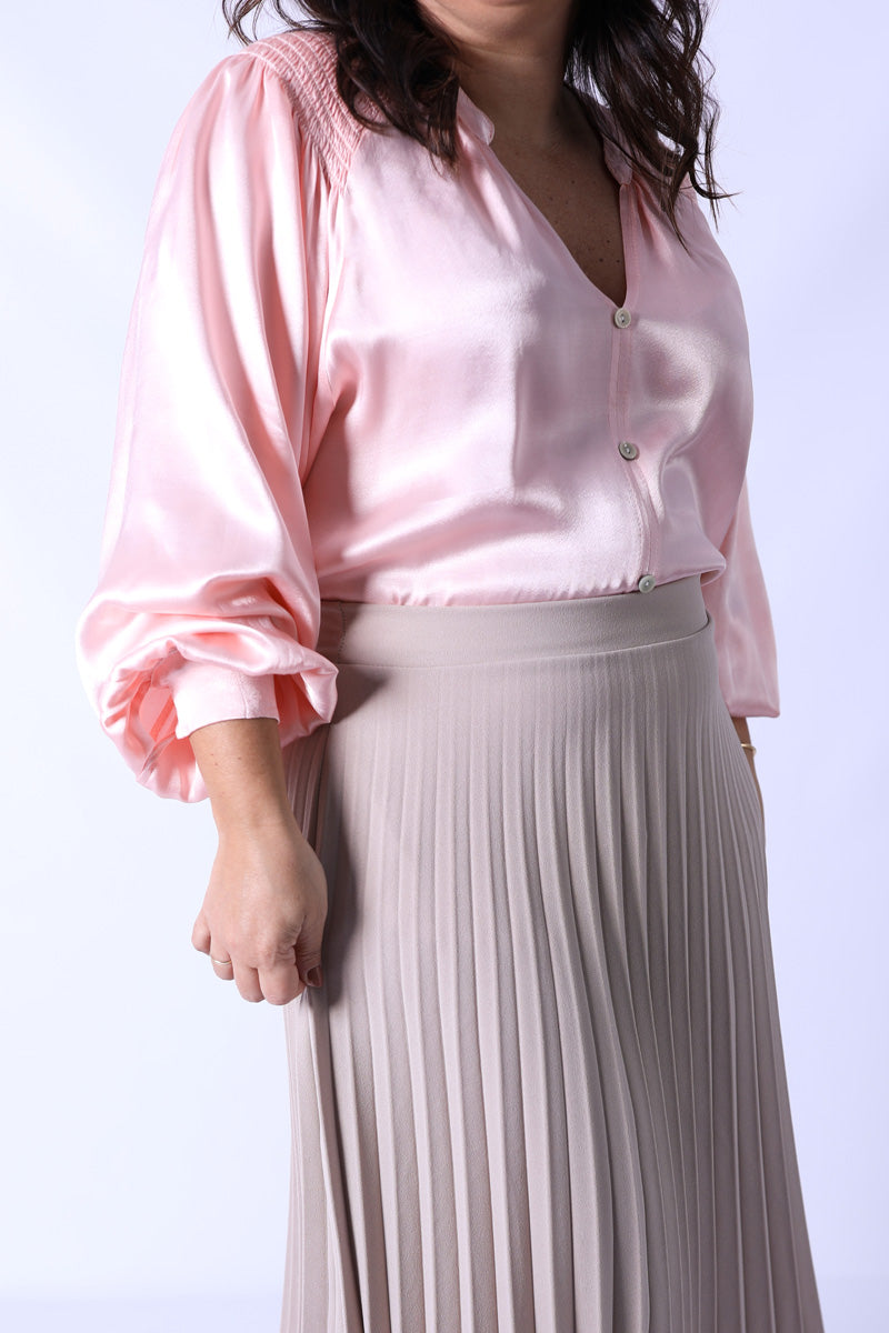 Camisa Zaya Satinada Rosa