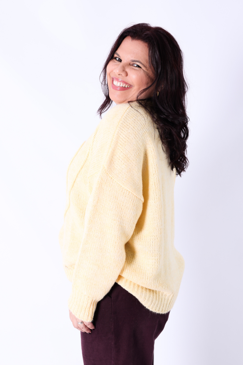 Pull Cœur Jaune – RUGA