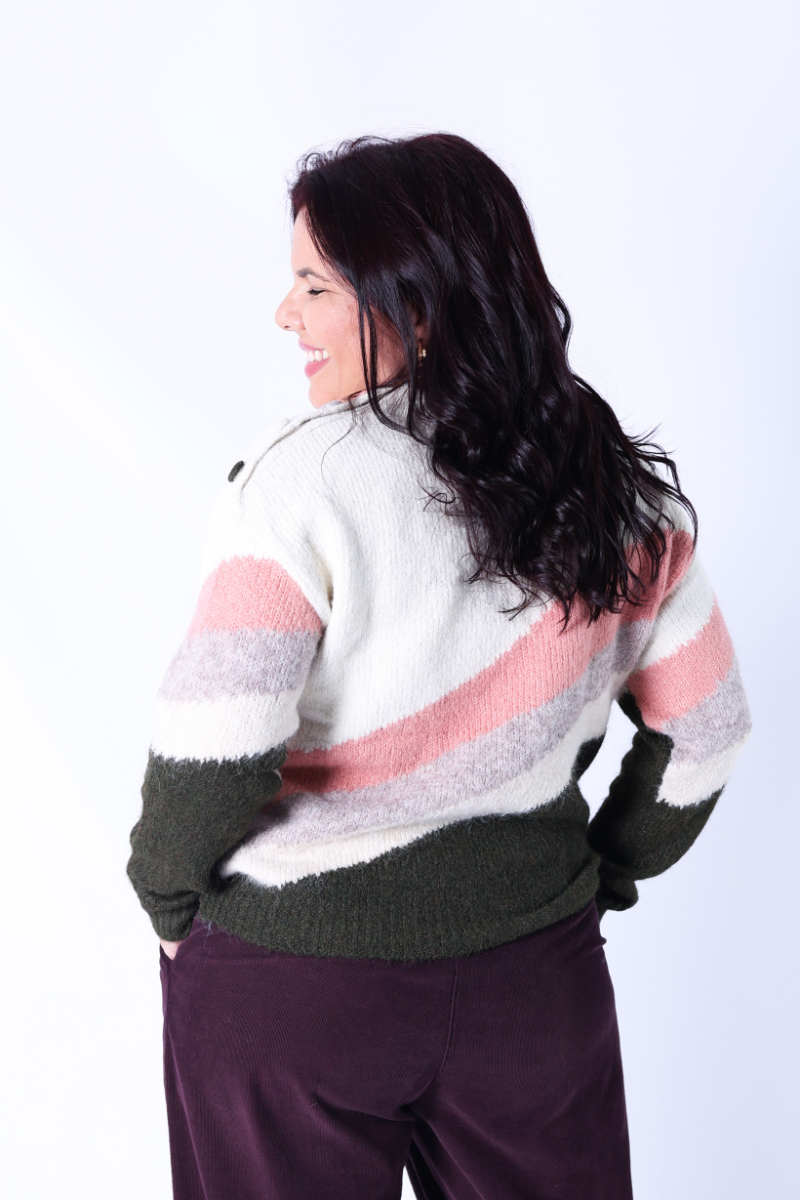 Pull en Maille Rayée