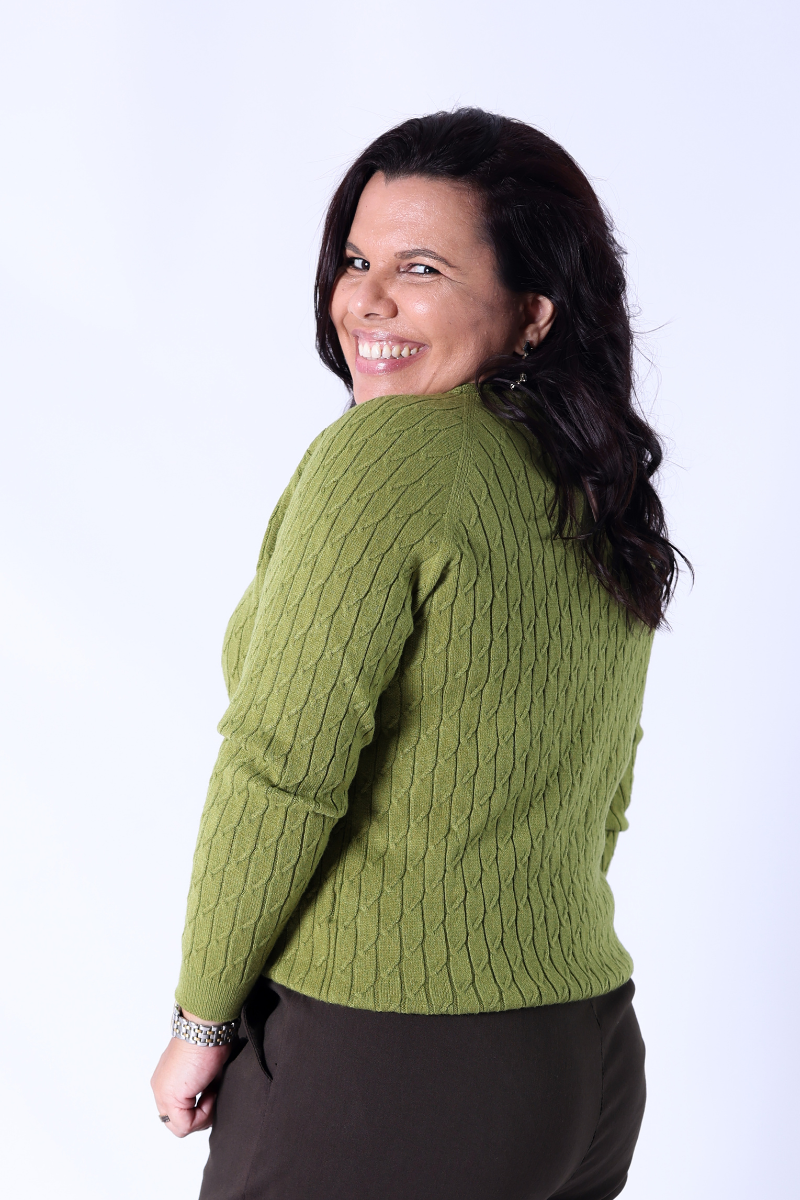 Camisola Rüga Tranças Verde