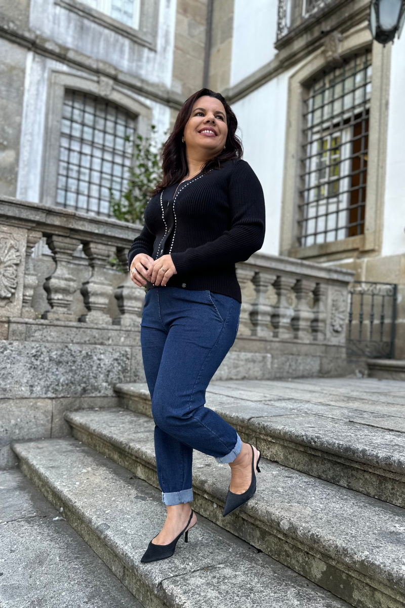 Chaqueta con Cristales Negra - RUGA