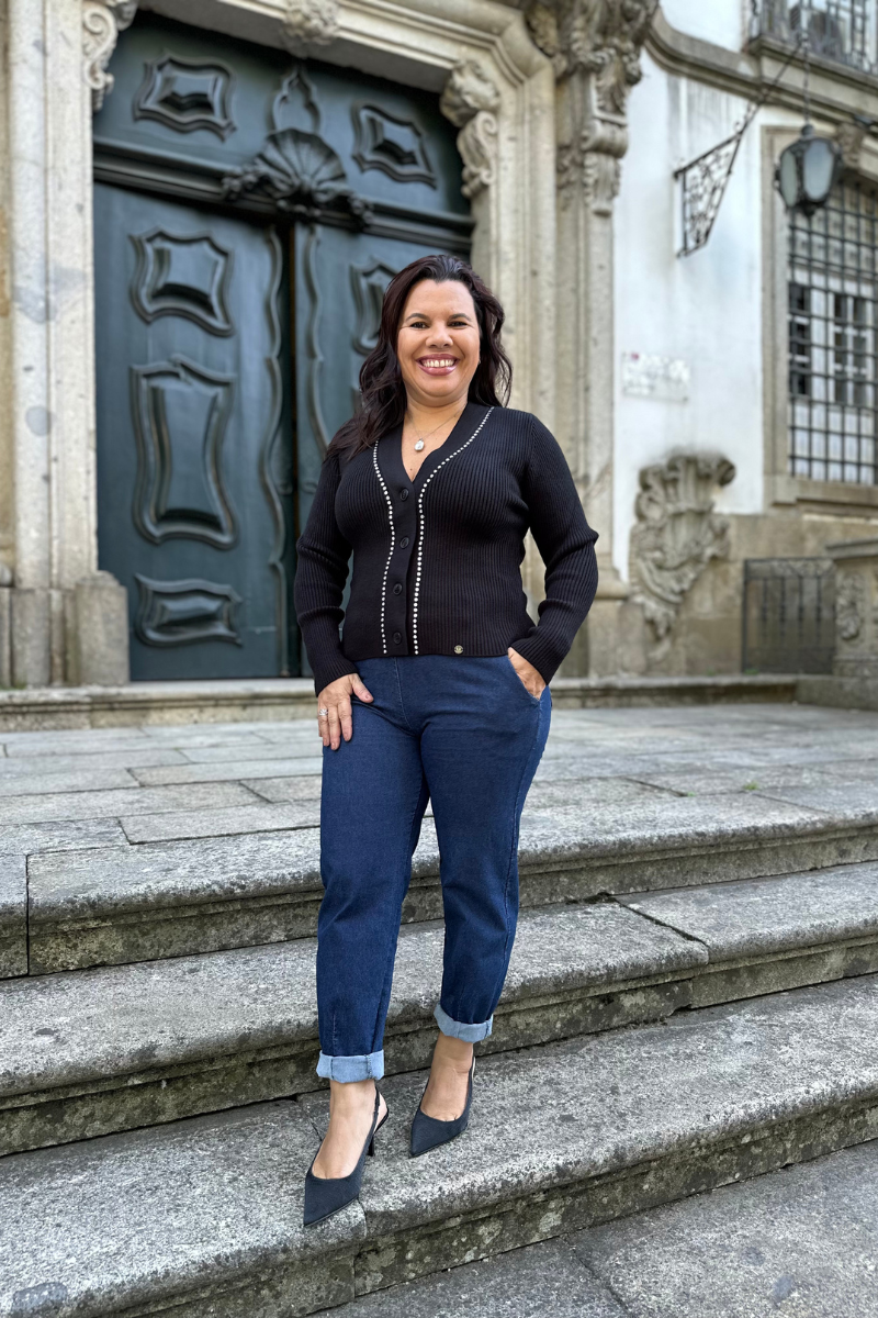 Chaqueta con Cristales Negra - RUGA