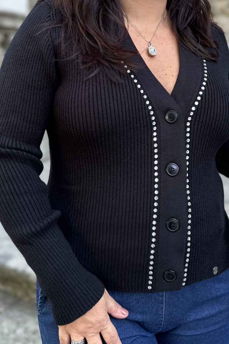 Chaqueta con Cristales Negra - RUGA