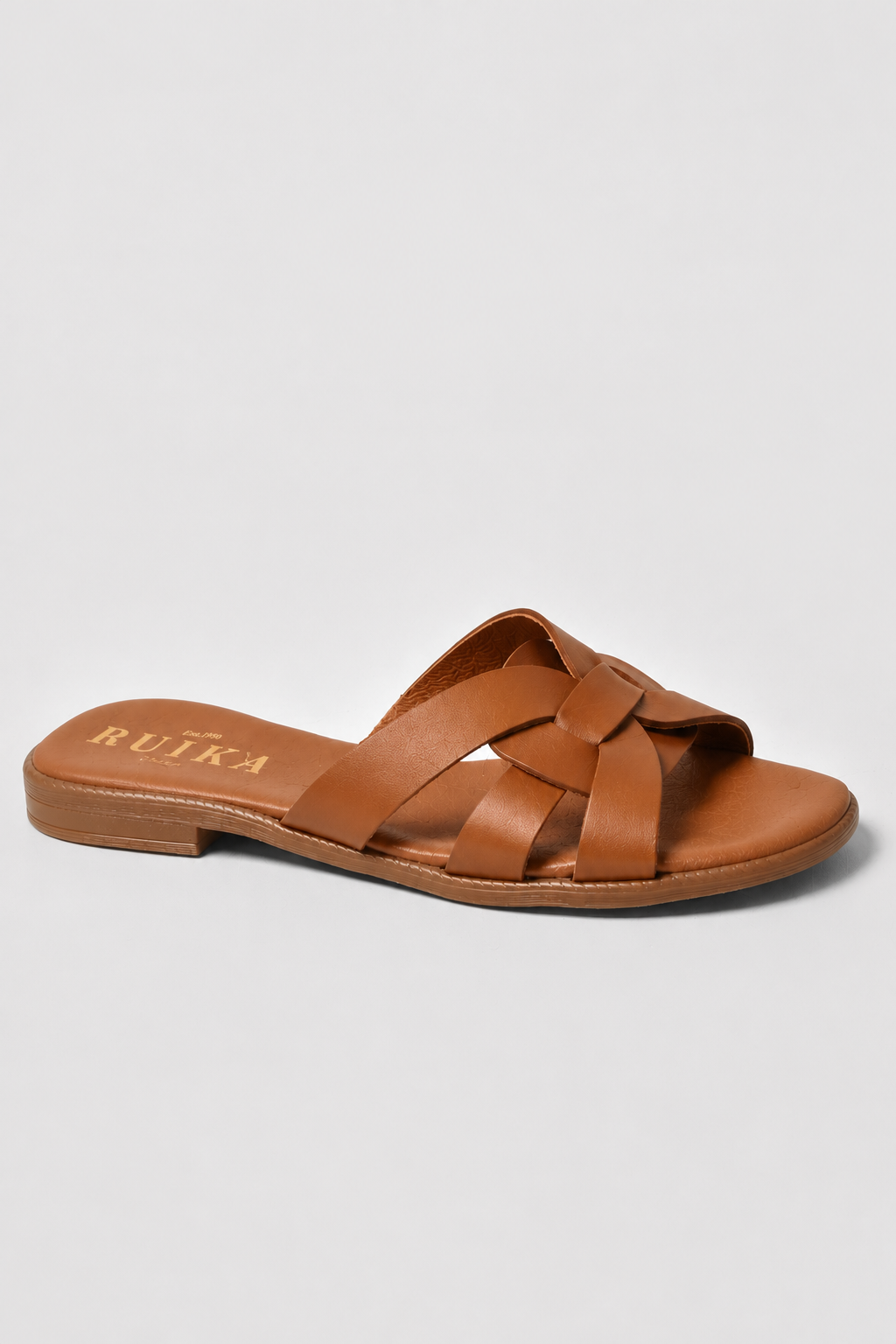 Sandália Rasa Pele Camel - RUIKA