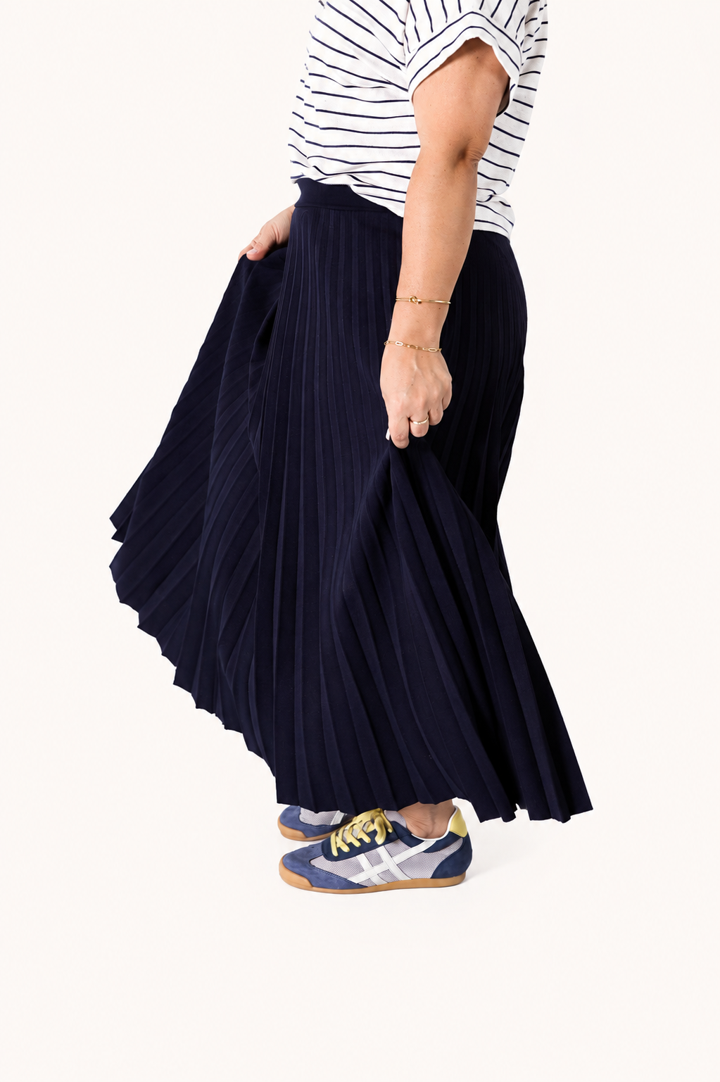 Jupe Plissée Lara Bleu Marine