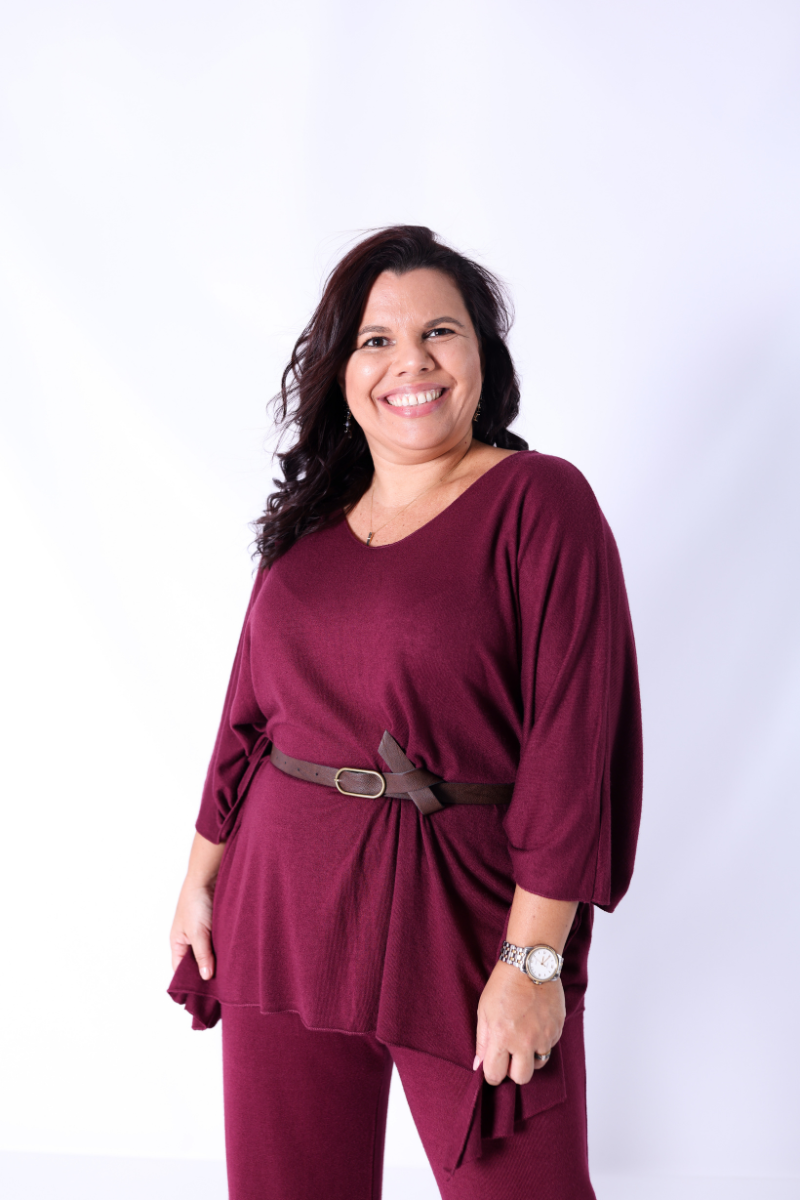 Conjunto Malha Lena Bordô