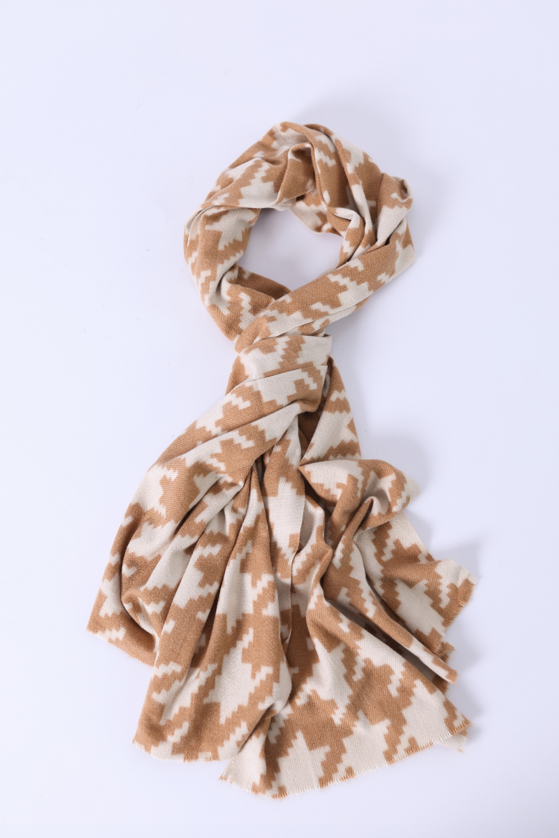 Echarpe Geométrica Camel
