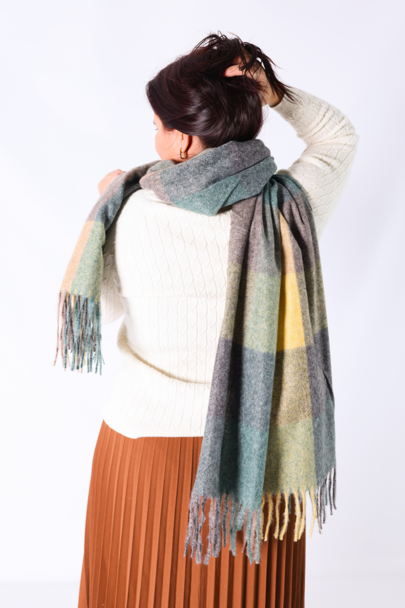 Echarpe Multicolor Amarelo