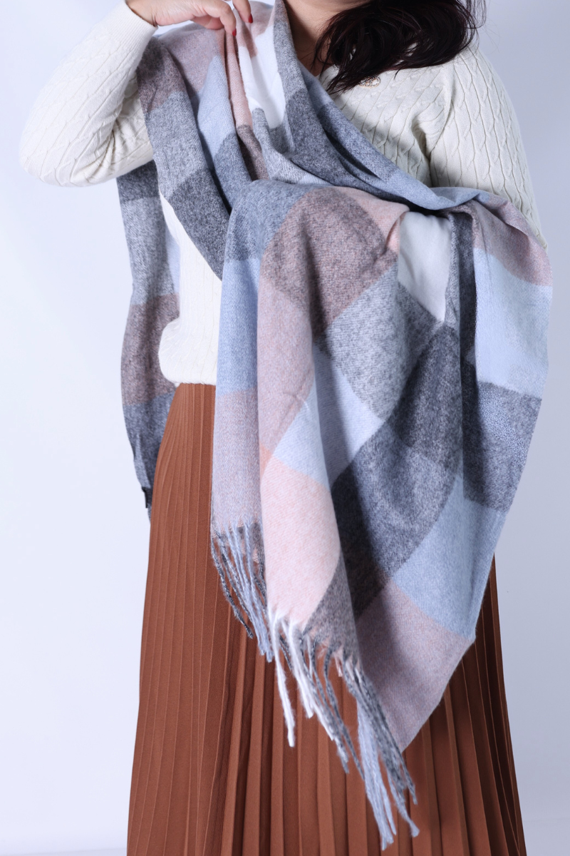 Echarpe Multicolor Azul