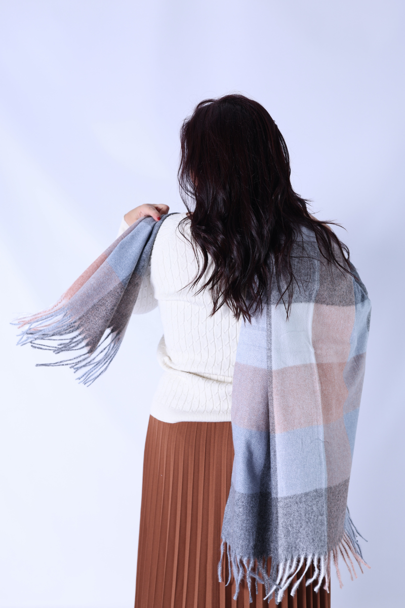 Echarpe Multicolor Azul