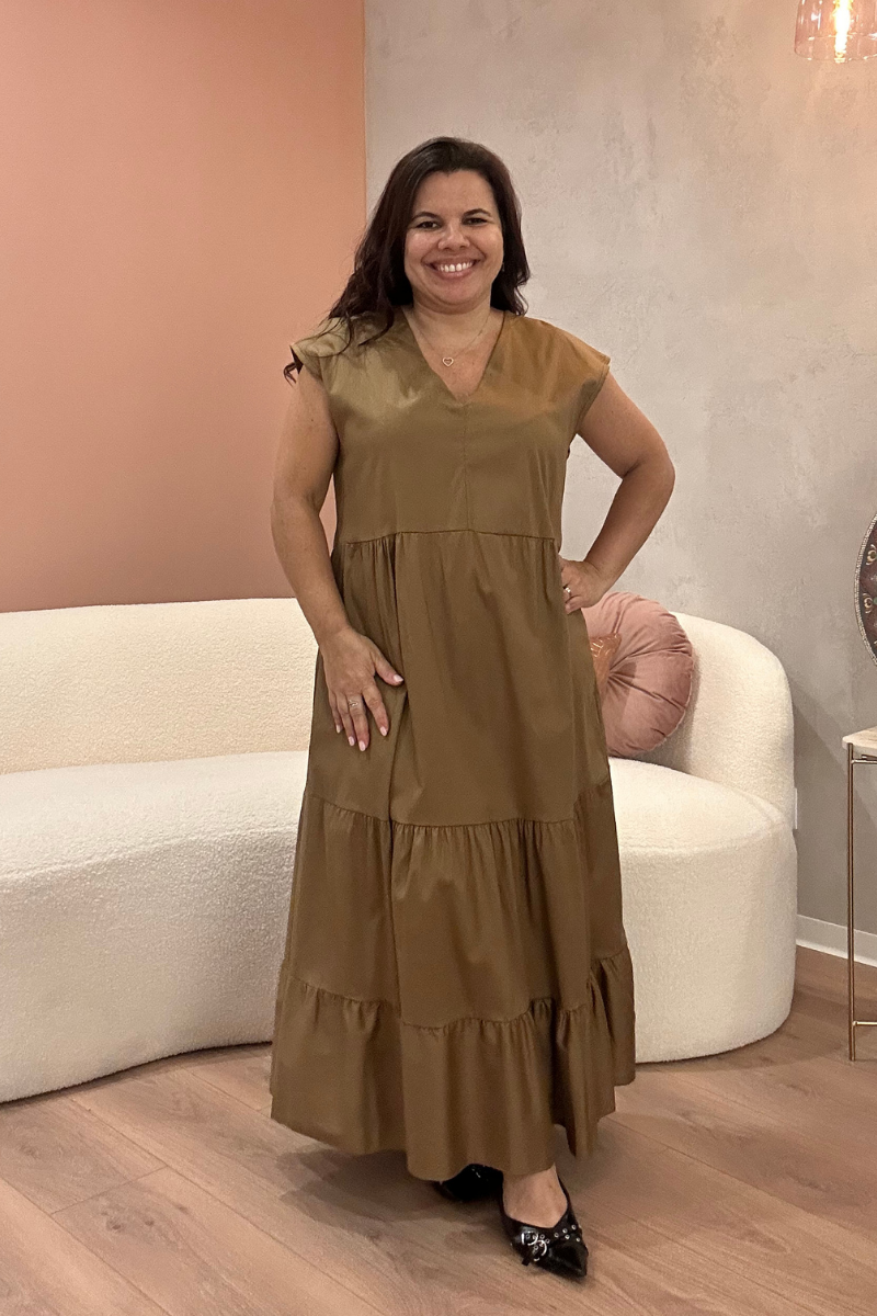 Vestido Lizalù Luna Camel