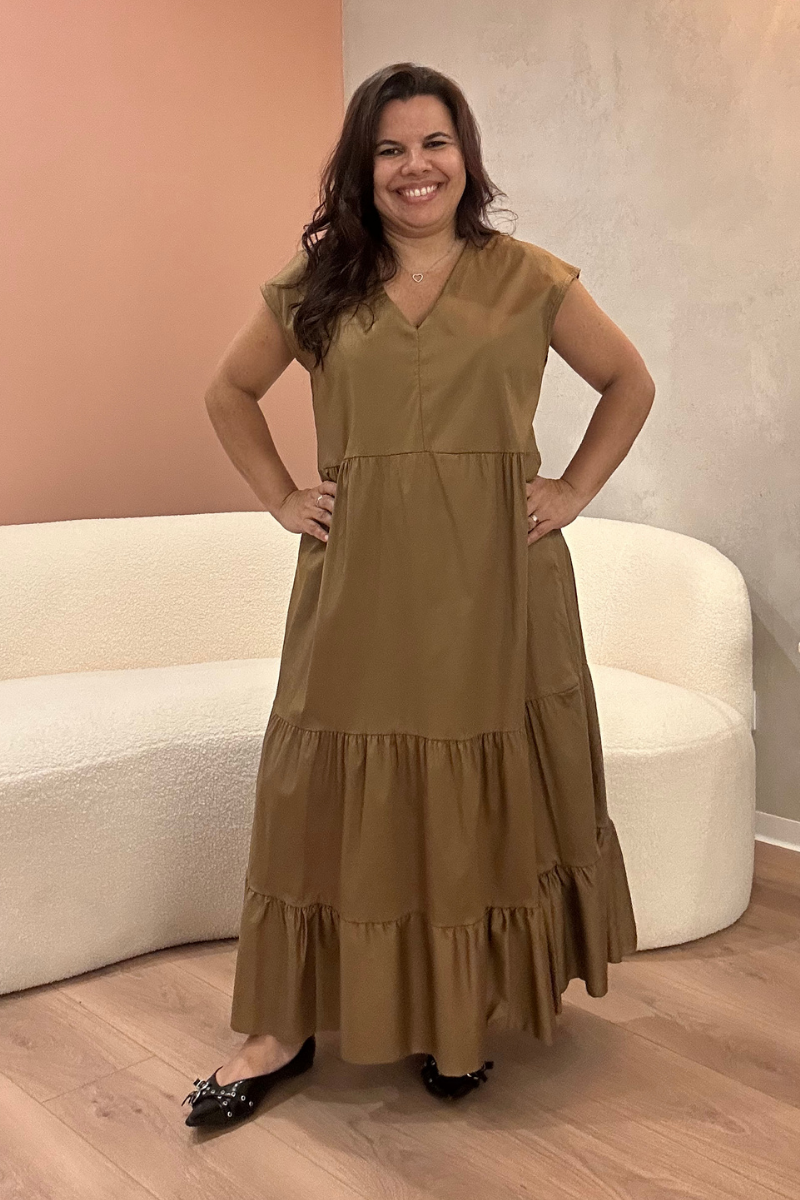 Vestido Lizalù Luna Camel