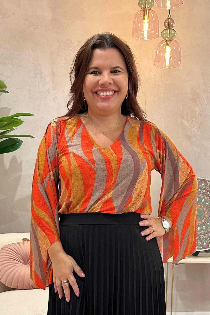 Blusa Tropical Brasil Lycra Solaris Vermelha