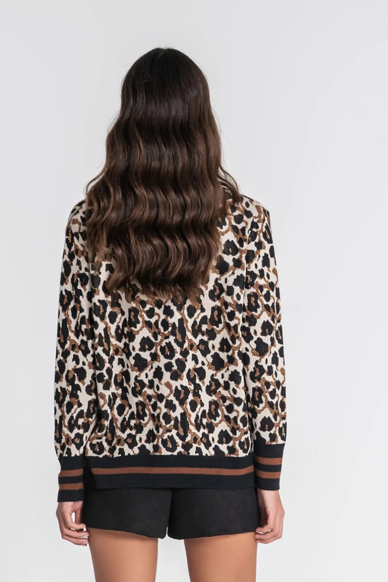 Camisola Rüga Animal Print Beige