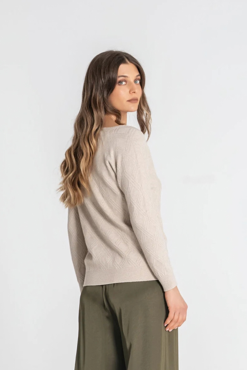 Camisola Rüga Textura Beige