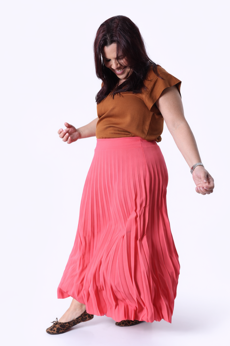 Falda Plisada Lara Coral