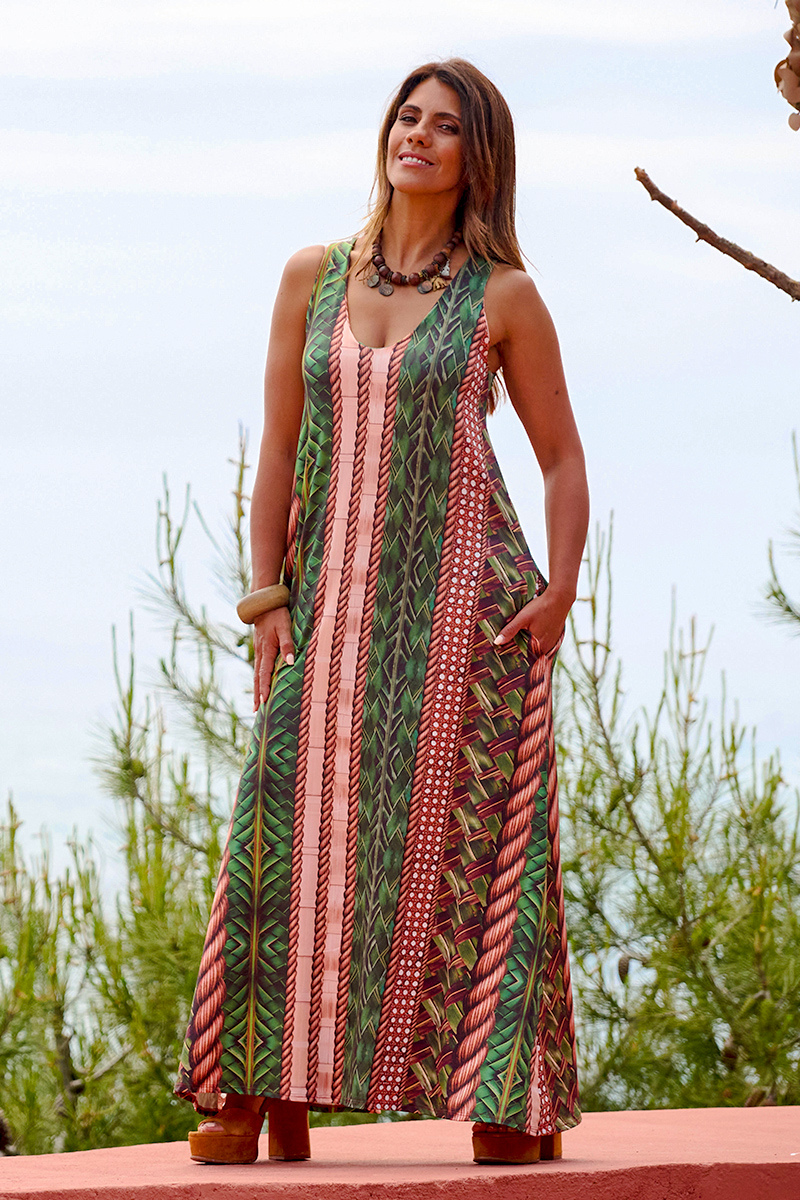 Vestido Tropical Brasil Destiny Verde