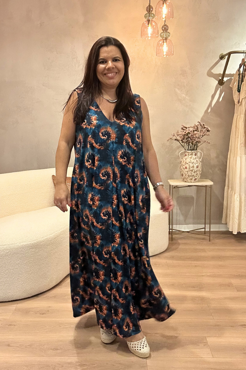 Vestido Bohome Malha Estampado
