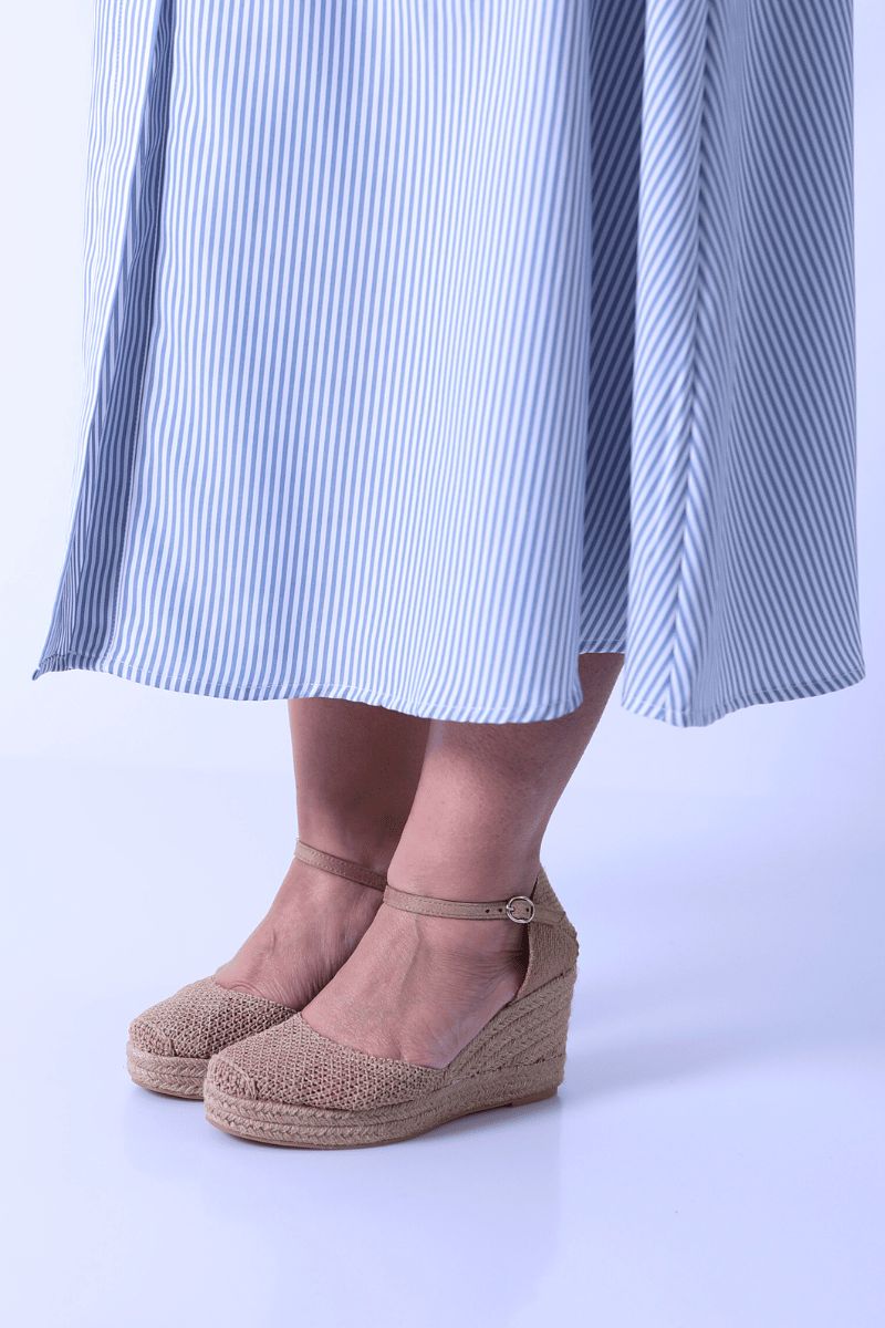 Espadrille en Crochet Camel - CORINA