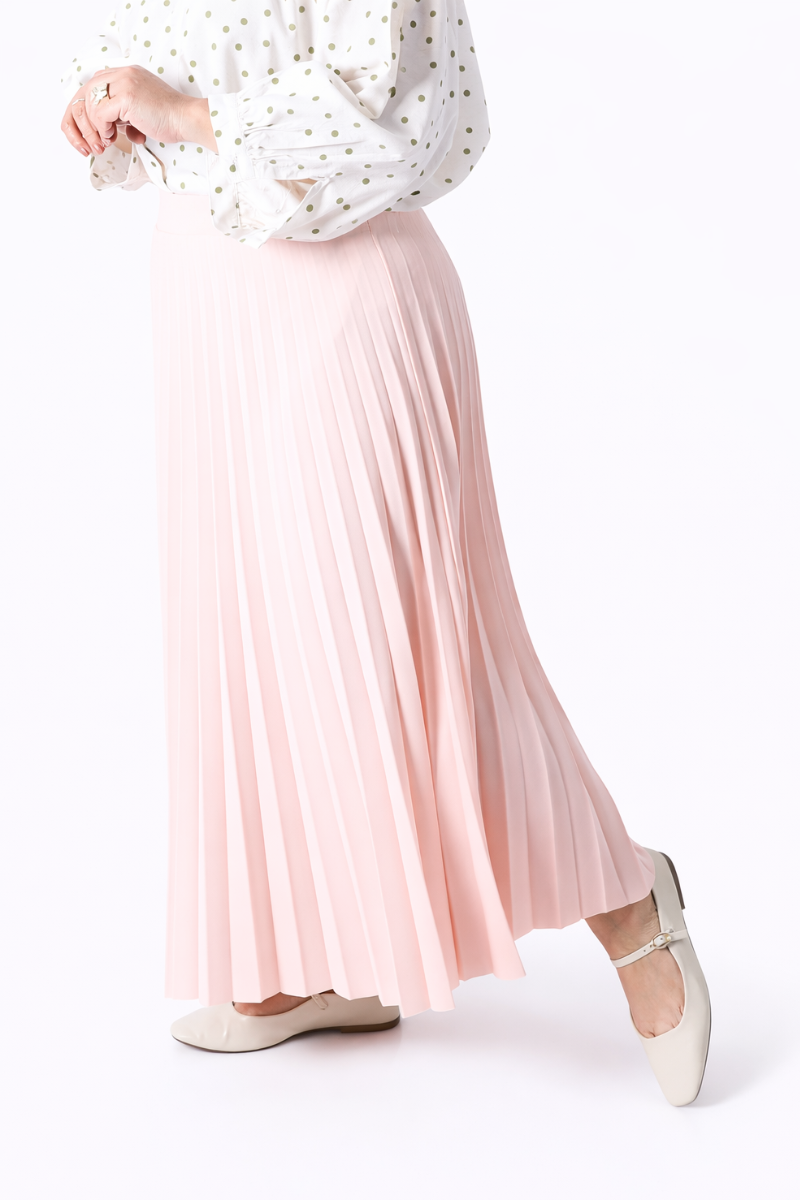 Jupe Plissée Lara Pêche