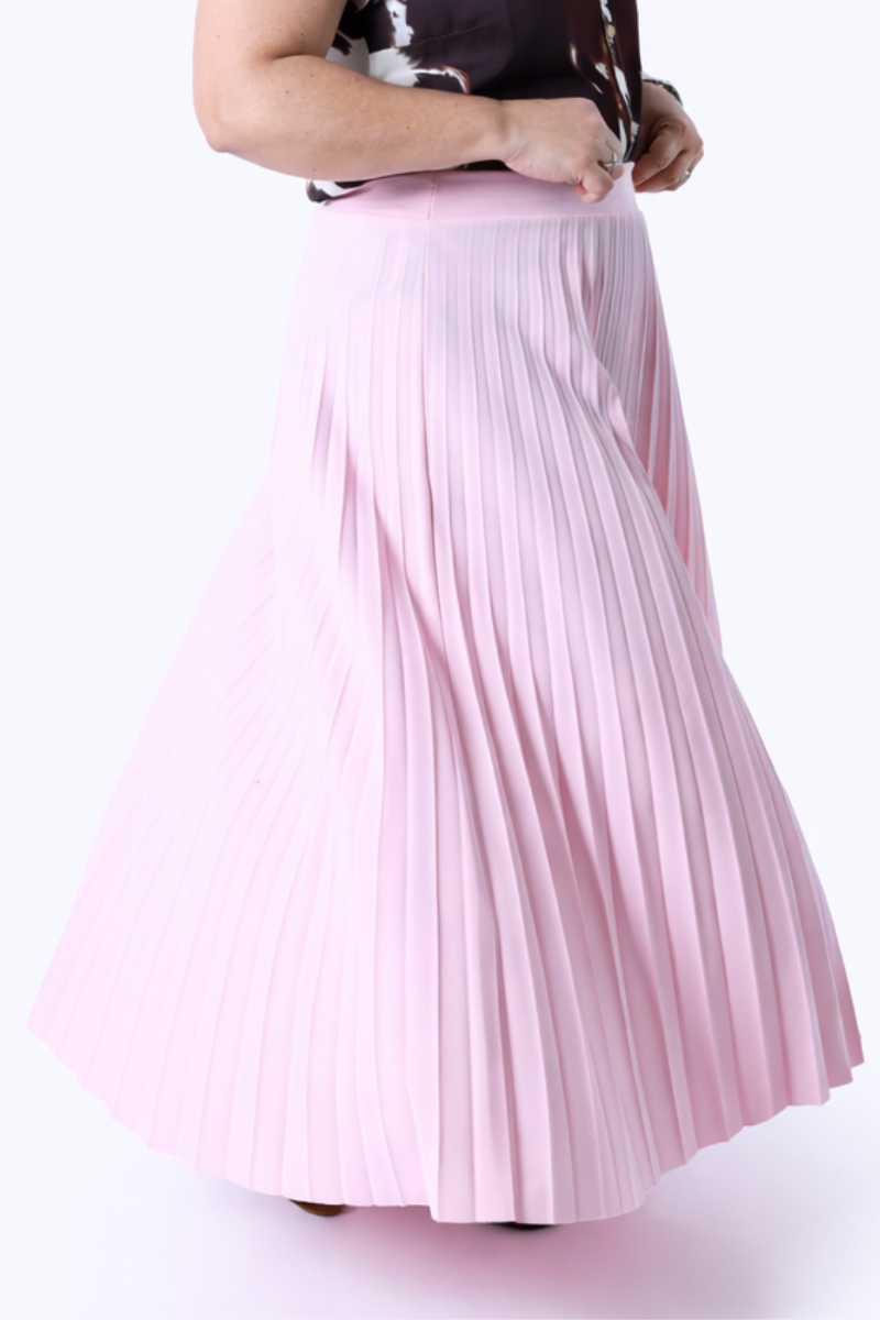 Saia Plissada Lara Rosa
