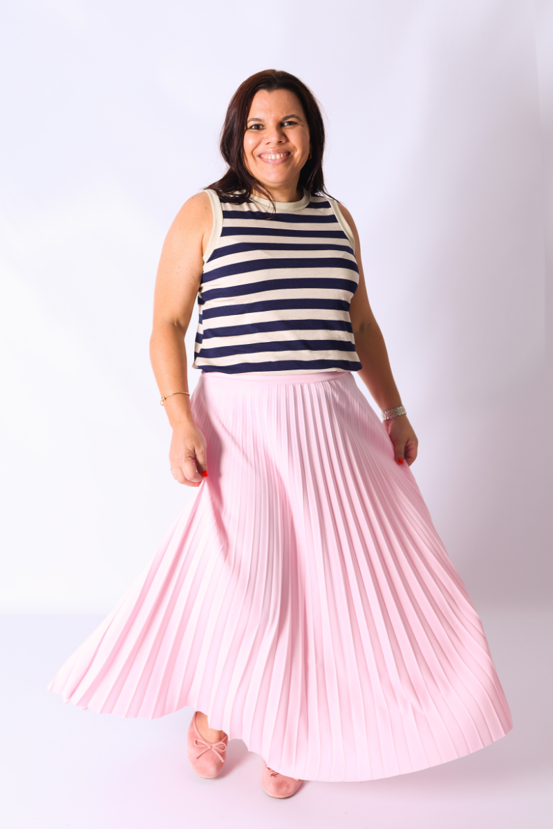 Falda Plisada Lara Rosa