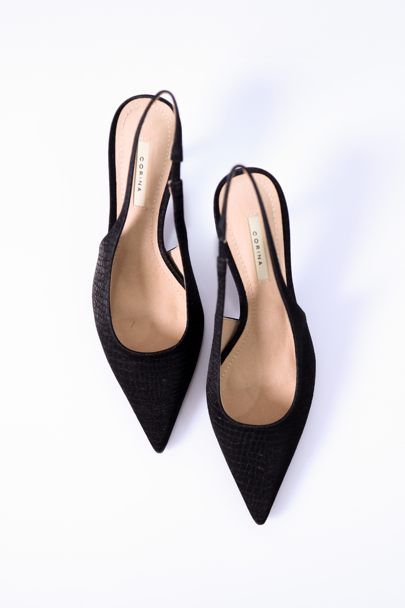 Escarpin Slingback Noir – CORINA