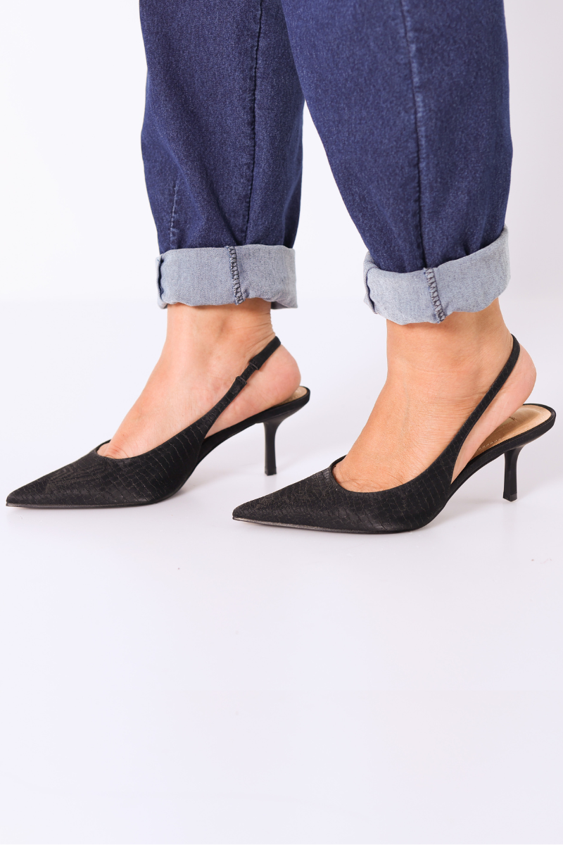Zapato Slingback Negro - CORINA