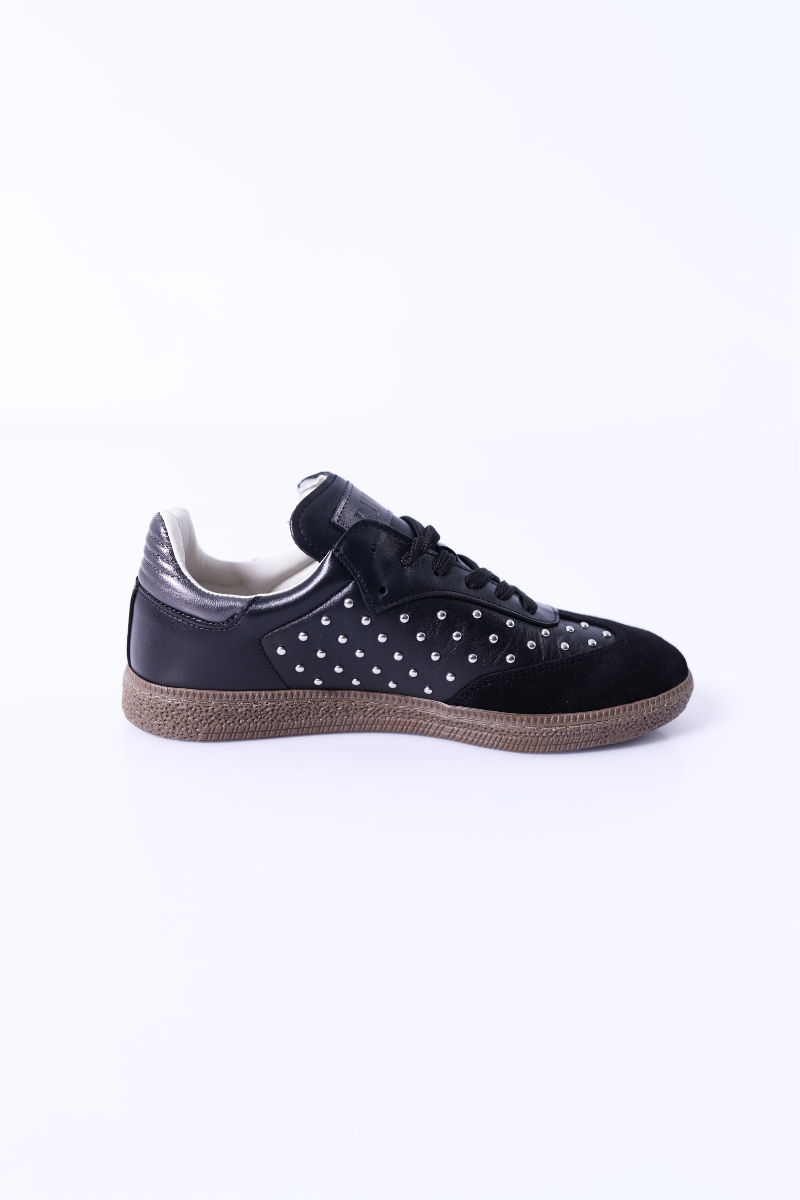 Baskets en Cuir et Daim Noires - RUIKA