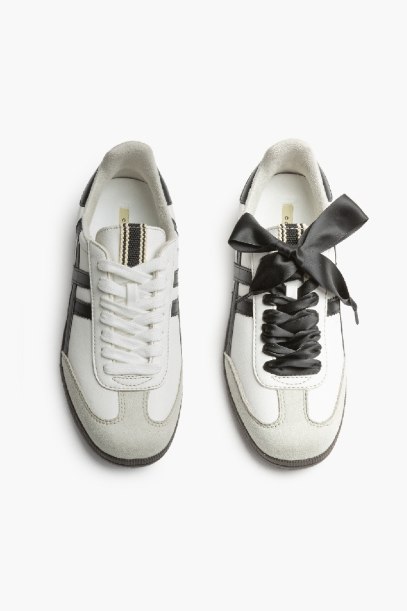 Baskets Rétro Noir et Blanc - CORINA