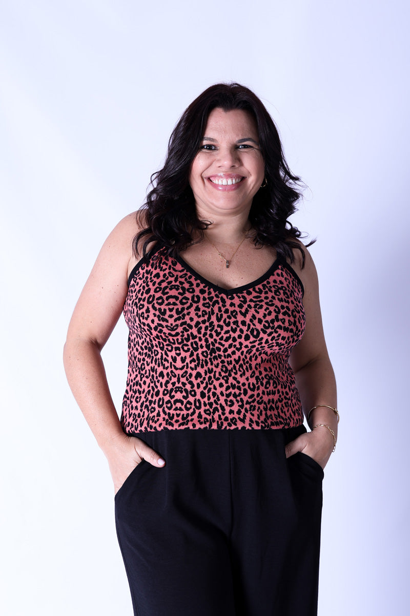 Top Leopardo Coral - RUGA