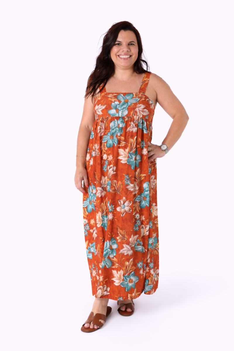 Vestido Floral Castanho